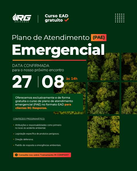 Treinamento EAD – Plano de Atendimento Emergencial (PAE)